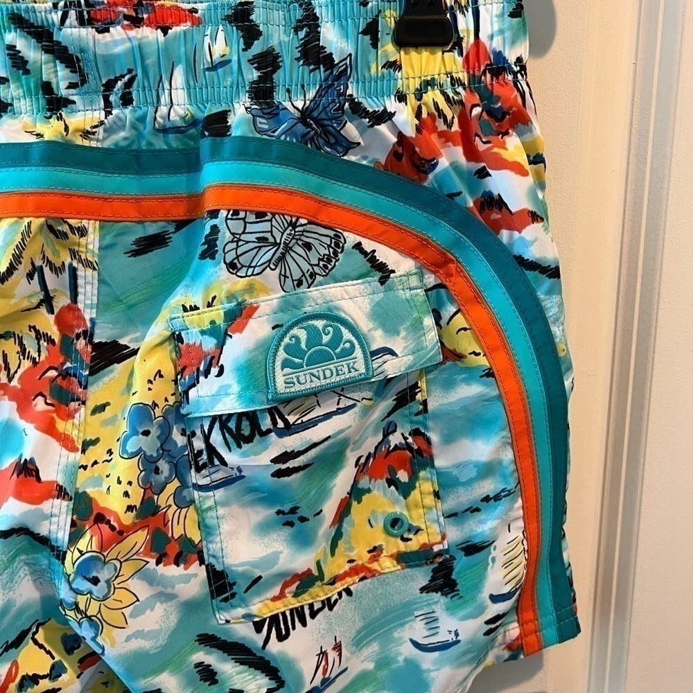 SUNDEK STRETCH WAIST SWIM TRUNKS REPREVE NWT - Picture 10 of 15